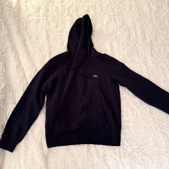 Lacoste Cotton Hoodie Navy Sz Medium - Picture 2 of 5